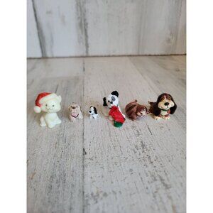 Miniature pet‎ cat and dog home decor figure set unique decor
